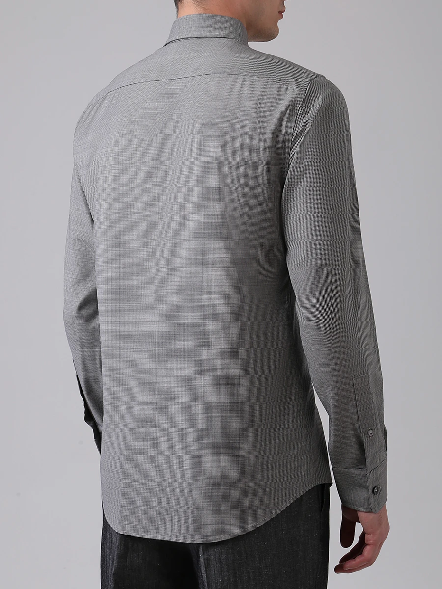 Рубашка Regular Fit шерстяная Z ZEGNA 505805 9DTWDI G, размер 50, цвет клетка - фото 3