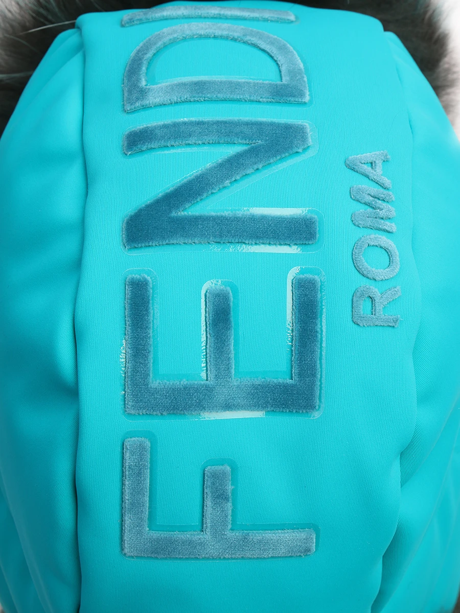 Шапка с помпонами FENDI FAC053 A47Q F12QD Бирюзовый  Фото 3