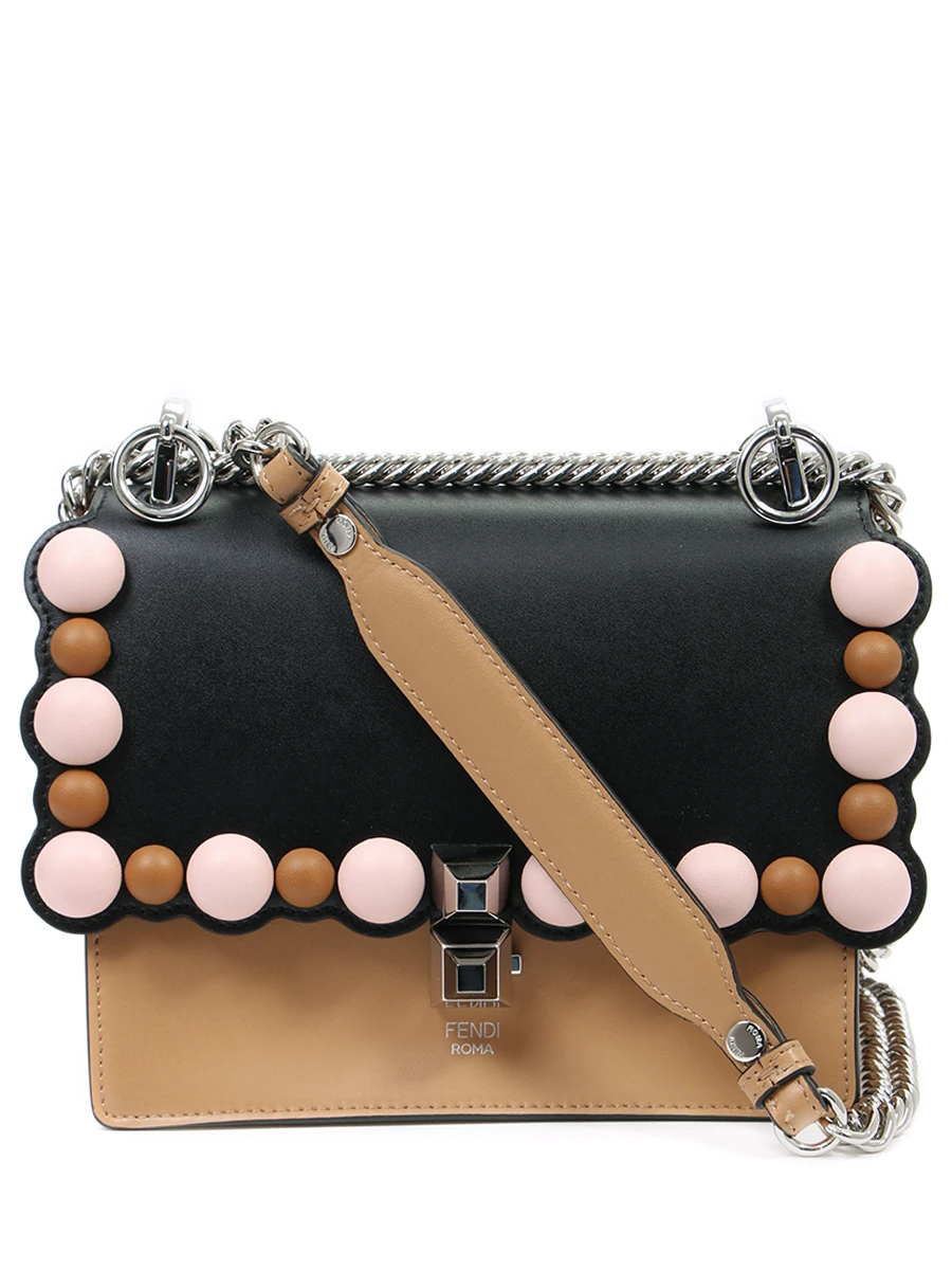 Сумка кожаная FENDI 8M0381 A6CS F162F Коричневый 