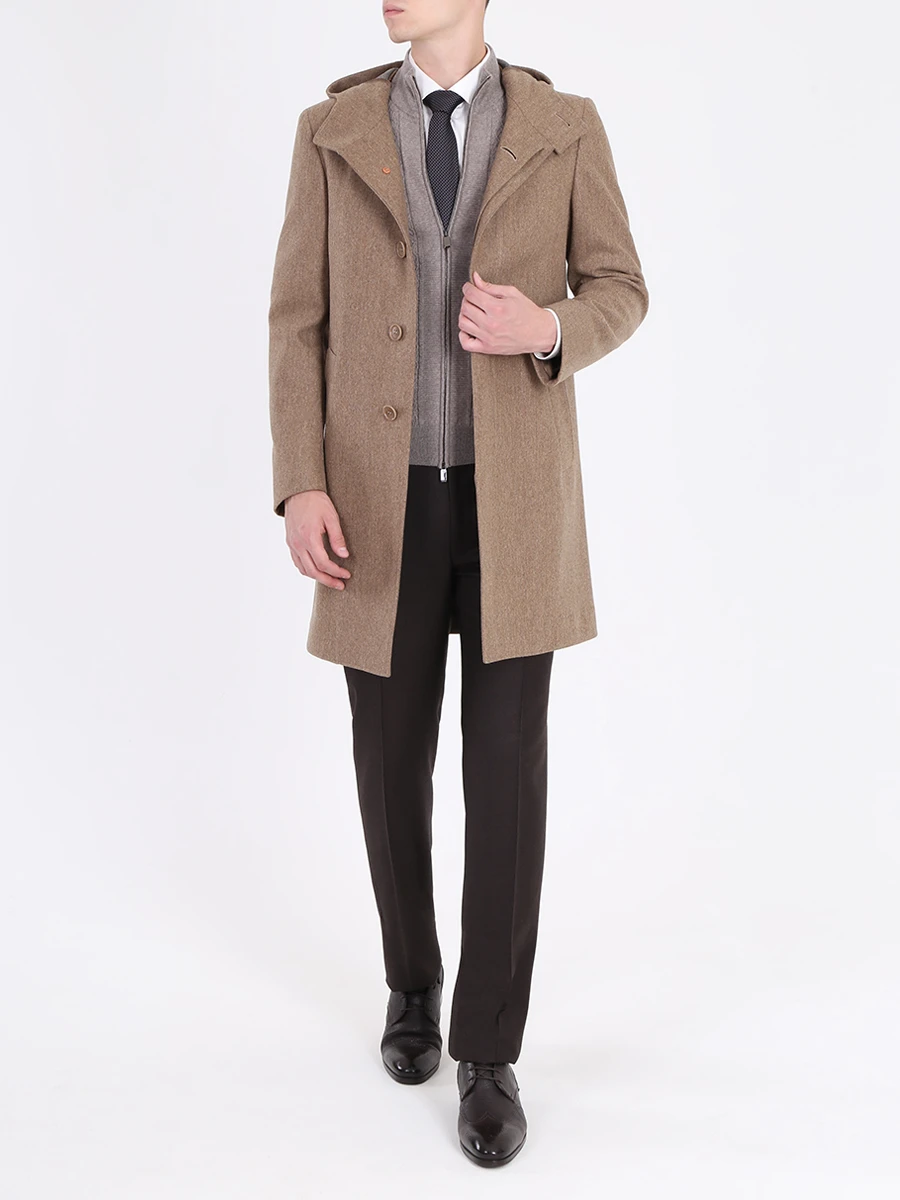 Пальто шерстяное CANALI FF01186/702 50801-R Бежевый  Фото 2