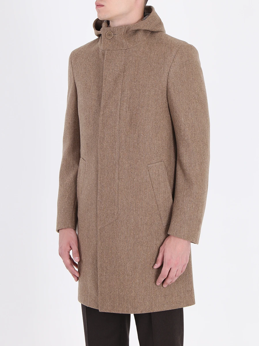 Пальто шерстяное CANALI FF01186/702 50801-R Бежевый  Фото 4