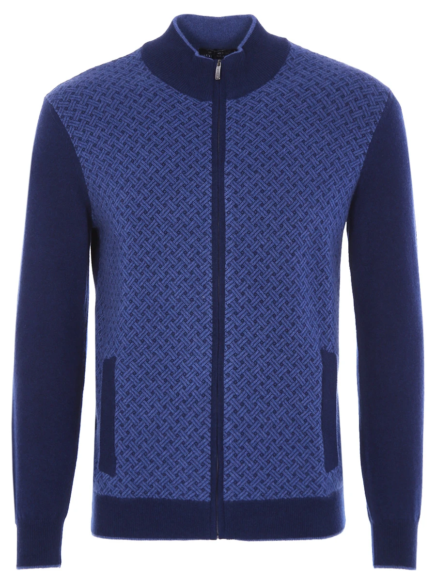 

Кашемировый кардиган на молнии, Синий, 200089/001741 0709