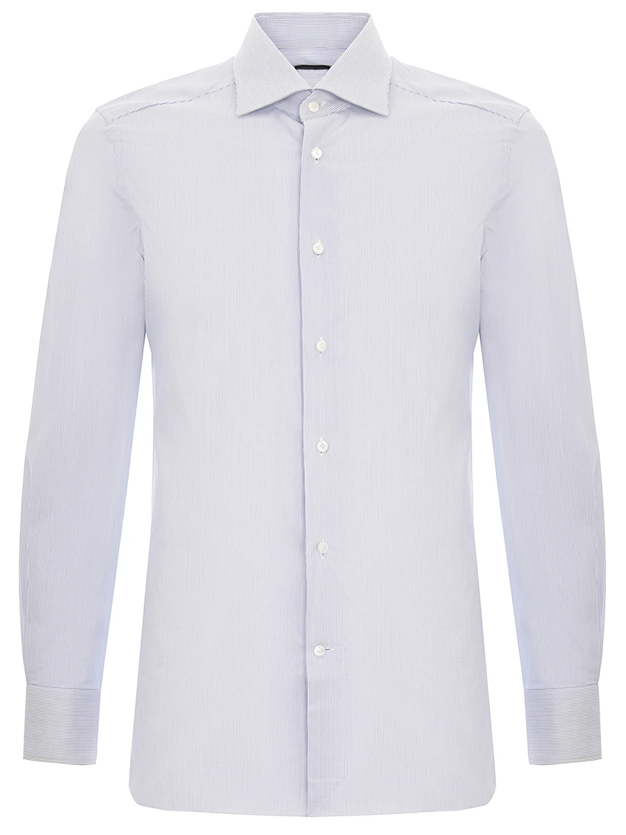 Рубашка хлопковая Tailored Fit ERMENEGILDO ZEGNA 601584, размер 56, цвет голубой - фото 1
