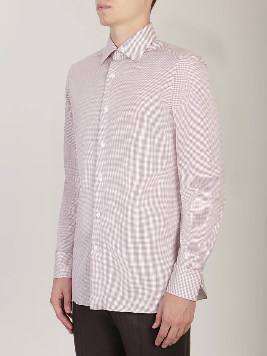 Рубашка хлопковая Tailored Fit ERMENEGILDO ZEGNA 601770, размер 54, цвет белый - фото 4
