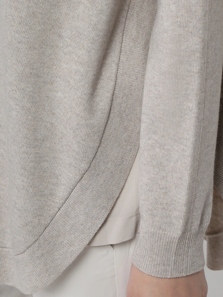 Комплект из джемпера с топом BRUNELLO CUCINELLI M12157700св. Серый Бежевый  Фото 5