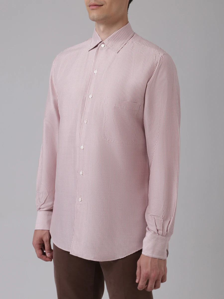 Шелковая рубашка LORO PIANA FAE5662/FXJ9, размер 48, цвет полоска FAE5662/FXJ9 - фото 4