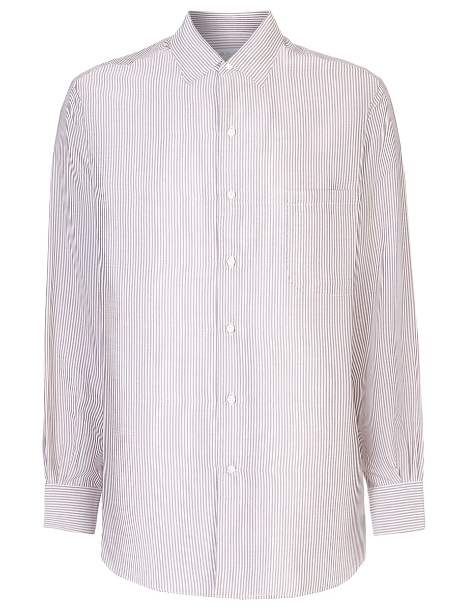 Рубашка Regular Fit шелковая LORO PIANA FAE5662/FOP7, размер 54, цвет бежевый FAE5662/FOP7 - фото 1