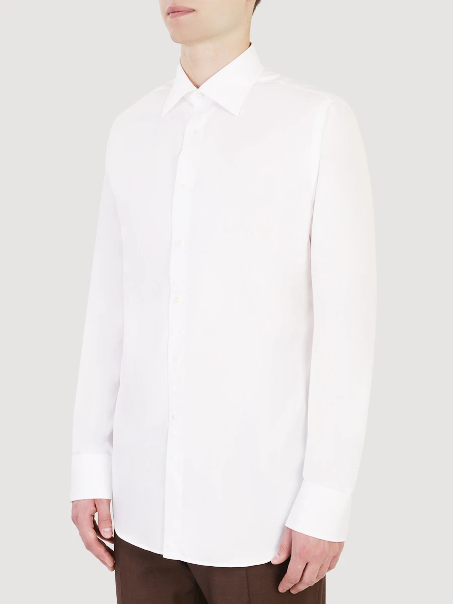 Хлопковая рубашка CANALI GR01592/002/N705 MF, размер 56, цвет белый GR01592/002/N705 MF - фото 4