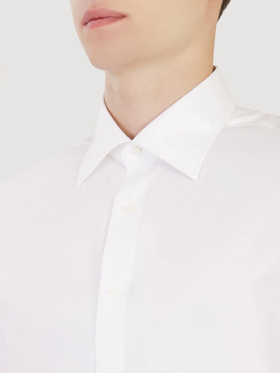 Хлопковая рубашка CANALI GR01592/002/N705 MF, размер 56, цвет белый GR01592/002/N705 MF - фото 5