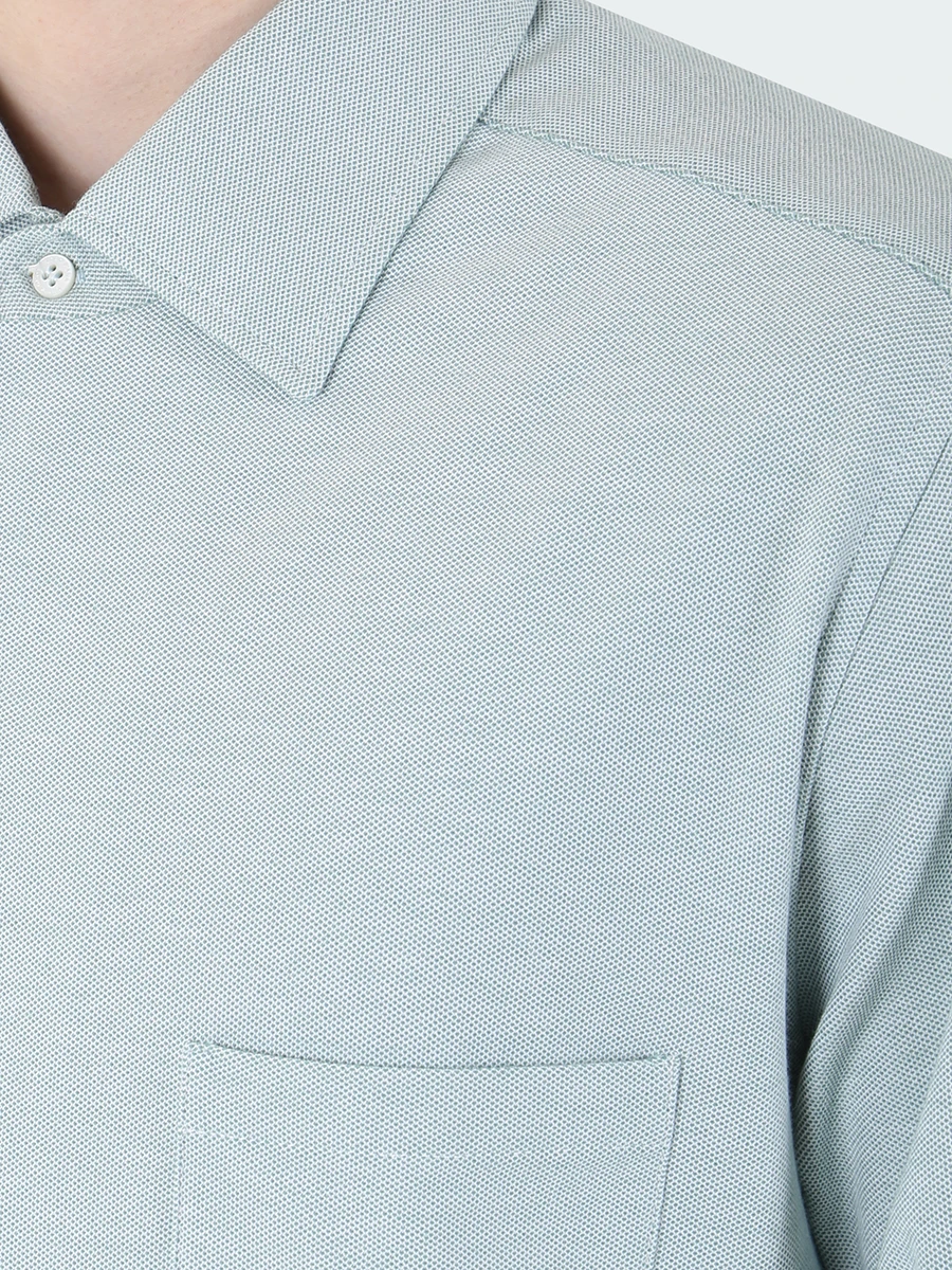 Рубашка хлопковая LORO PIANA FAE8374/мятный, размер 50 FAE8374/мятный - фото 5