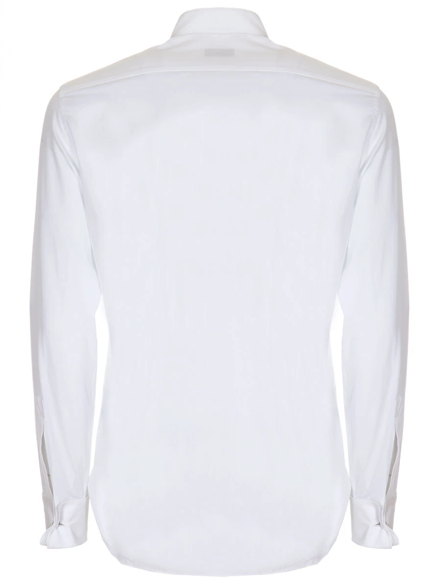 Рубашка хлопковая под смокинг ERMENEGILDO ZEGNA 501966, размер 52, цвет белый - фото 2