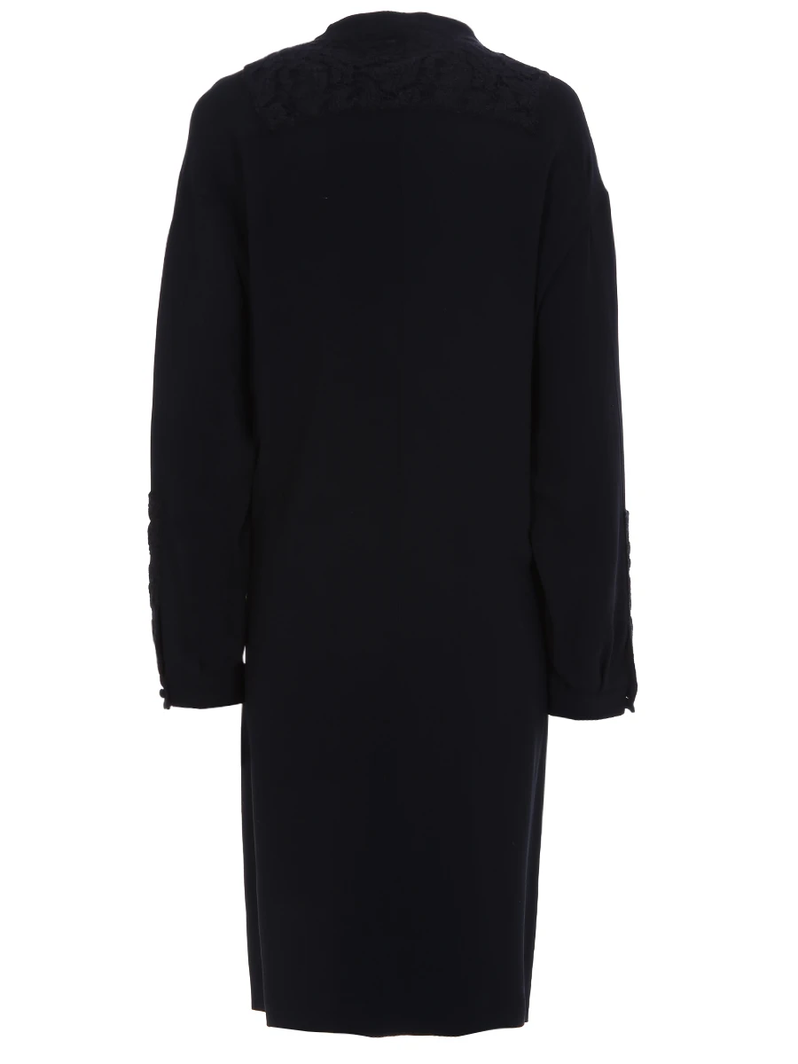 Платье-миди с вышивкой ришелье AGNONA R1170Y Черный Черный  Фото 2