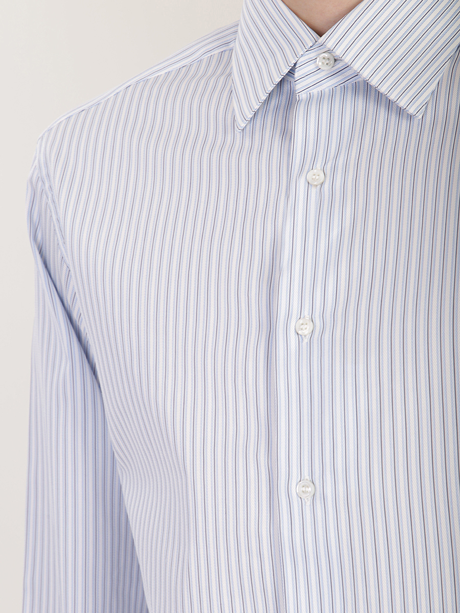 Рубашка Regular Fit хлопковая BRIONI salba Белый  Фото 4