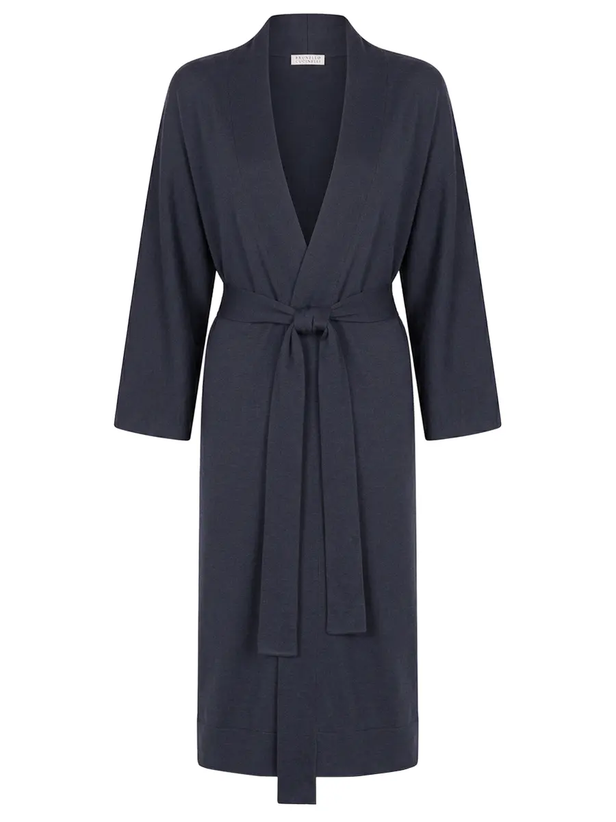 

Кардиган из кашемира и шелка, Синий, M13829516 C7186