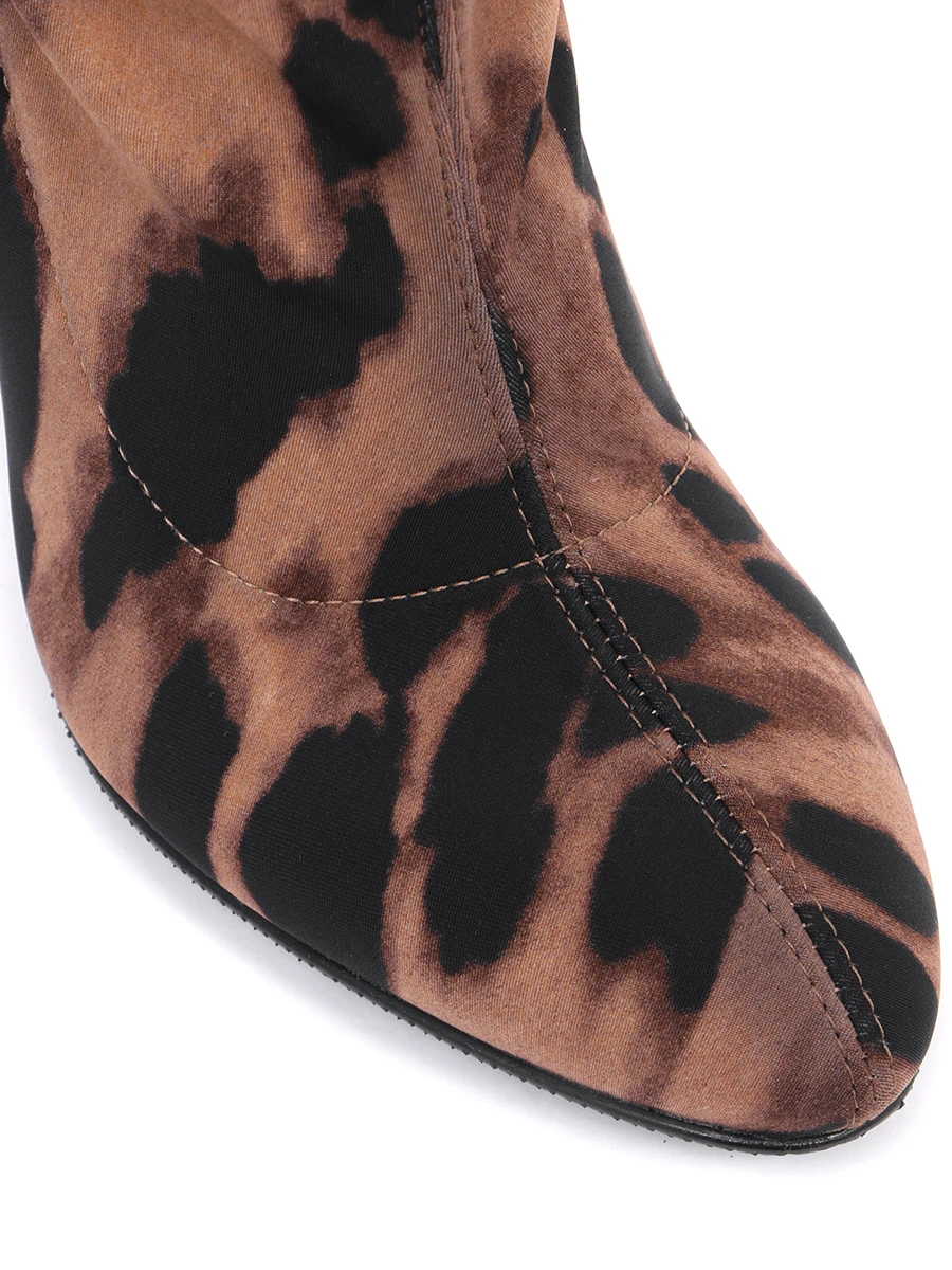 Текстильные ботфорты Shiloh STUART WEITZMAN 97803/SHILON/ LEOSTREIGHT Анималистичный принт  Фото 5