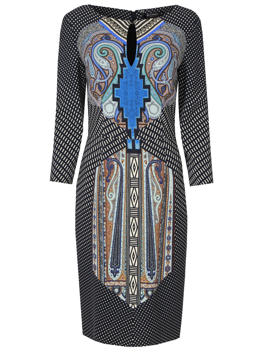 Платье трикотажное с принтом ETRO
