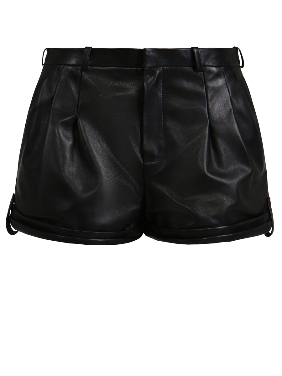 Кожаные шорты SAINT LAURENT