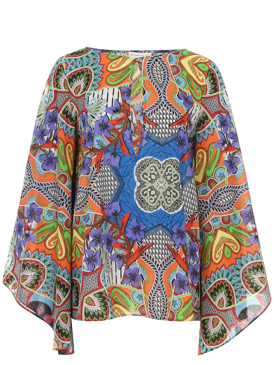 Хлопковая блуза ETRO d18137 5445 200, размер 40, цвет принт - фото 1