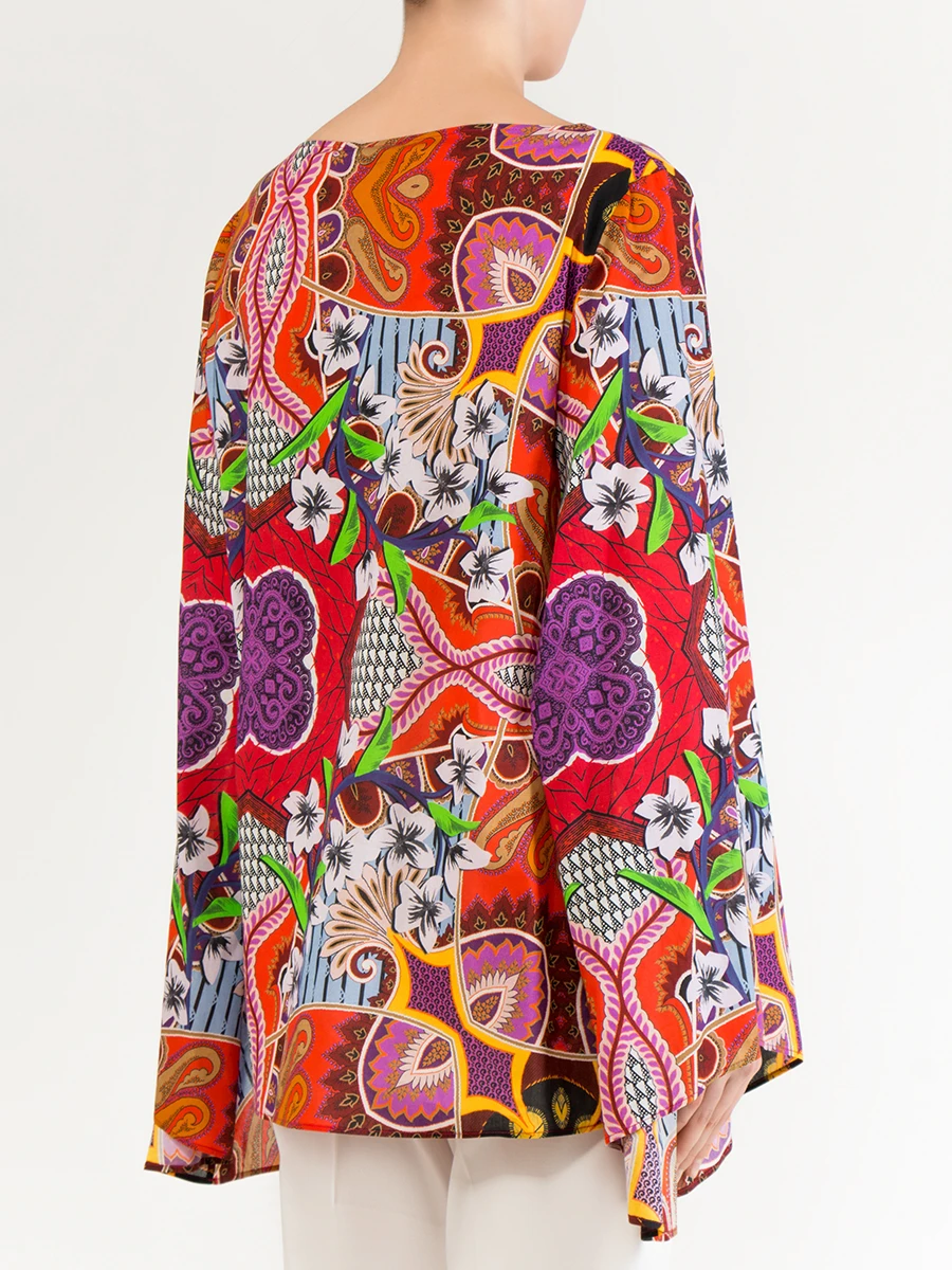 Хлопковая блуза ETRO d18137 5445 600, размер 38, цвет принт - фото 3