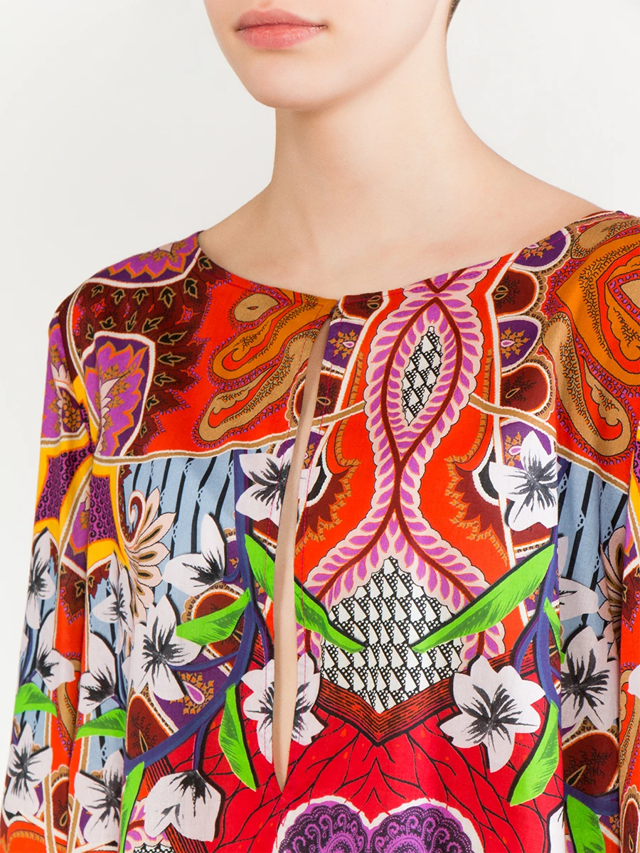 Хлопковая блуза ETRO d18137 5445 600, размер 38, цвет принт - фото 4