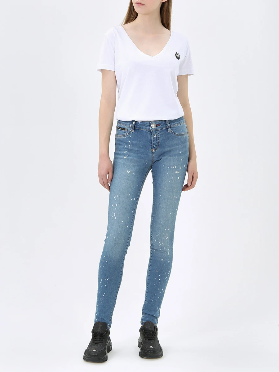 Джинсы Jeggings PHILIPP PLEIN WDT1258/ деним Голубой  Фото 2