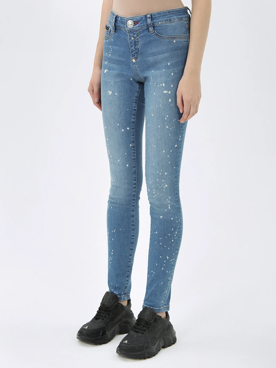 Джинсы Jeggings PHILIPP PLEIN WDT1258/ деним Голубой  Фото 4