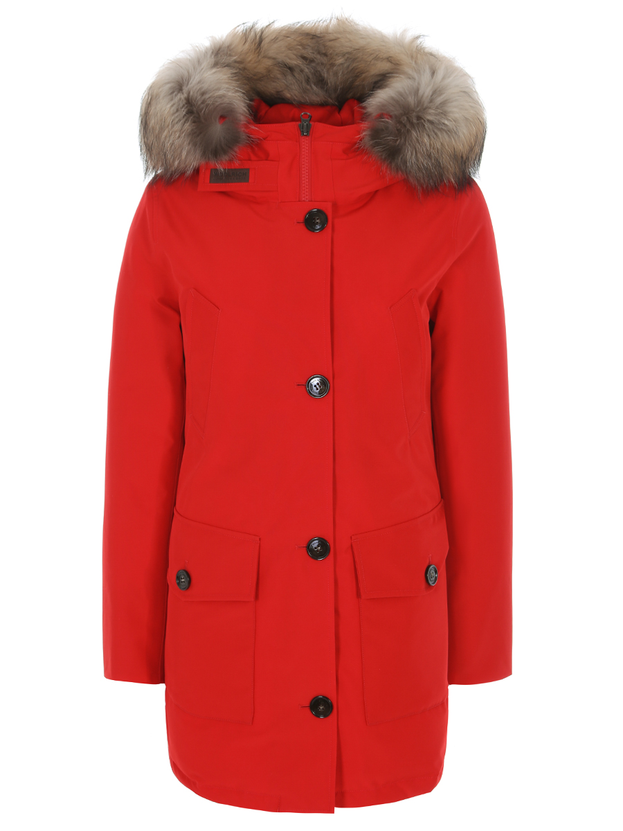 Пуховик с меховой отделкой WOOLRICH