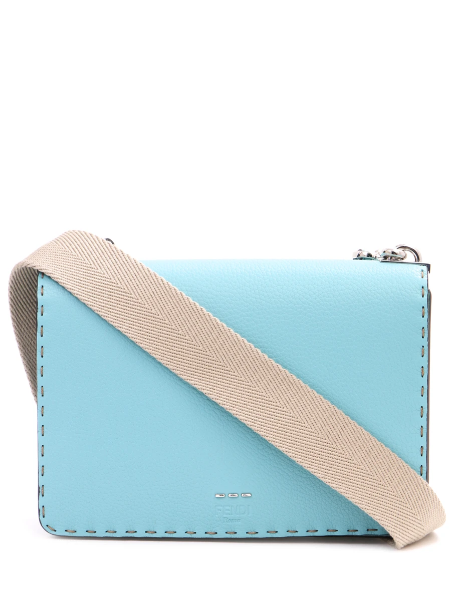 Сумка кожаная FENDI 8BT296 NDU F0DY0 Голубой 