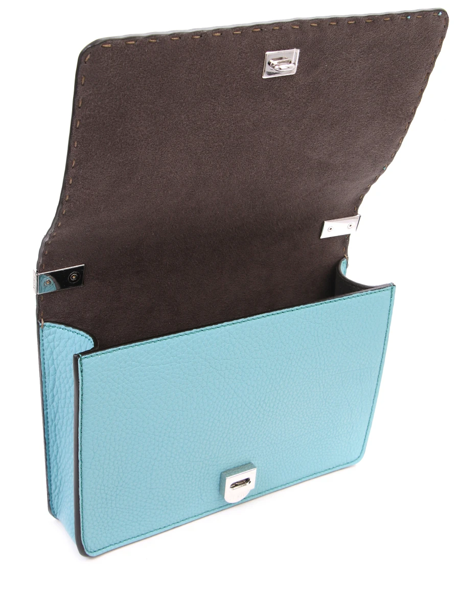 Сумка кожаная FENDI 8BT296 NDU F0DY0 Голубой  Фото 3