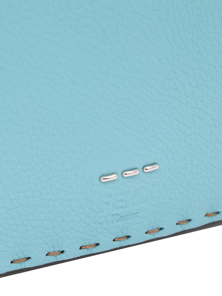 Сумка кожаная FENDI 8BT296 NDU F0DY0 Голубой  Фото 4