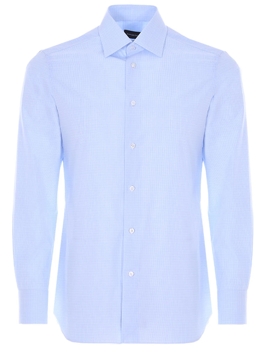 Рубашка tailored fit хлопковая ERMENEGILDO ZEGNA 601212 9MS0PA R, размер 48, цвет голубой - фото 1