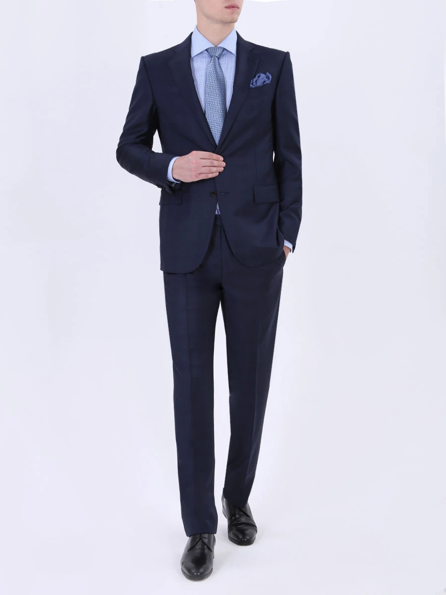 Рубашка tailored fit хлопковая ERMENEGILDO ZEGNA 601212 9MS0PA R, размер 48, цвет голубой - фото 2