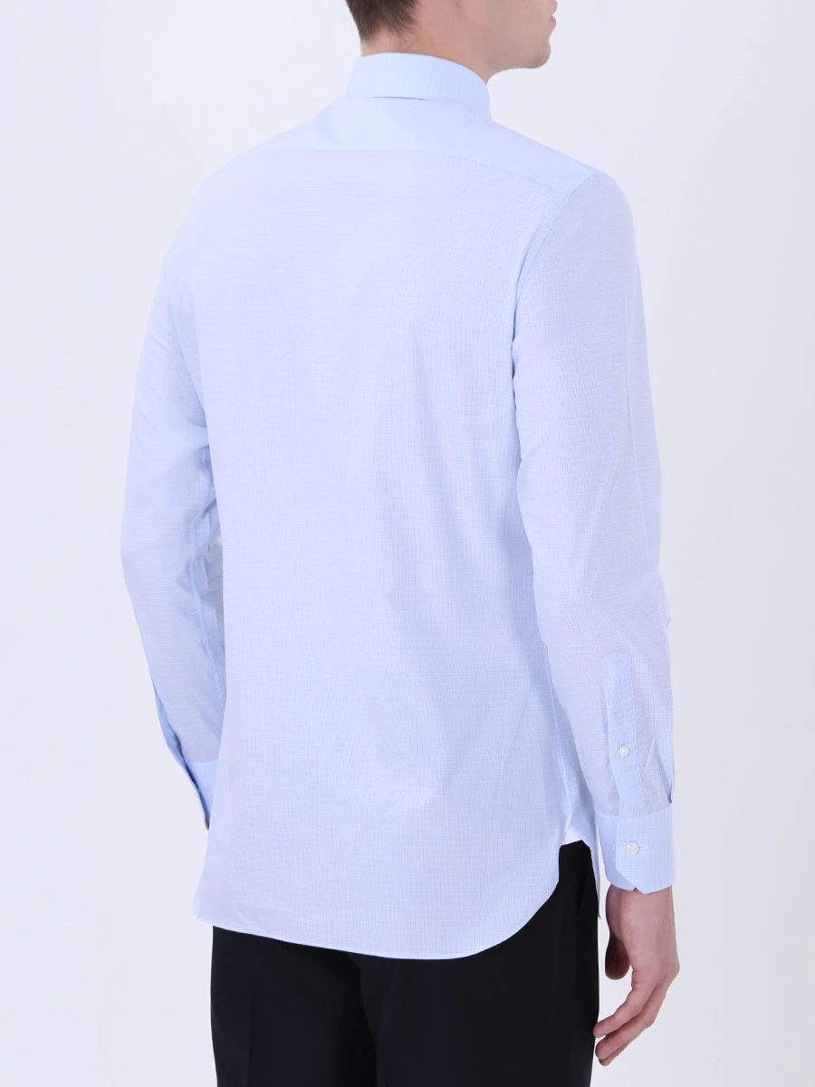 Рубашка tailored fit хлопковая ERMENEGILDO ZEGNA 601212 9MS0PA R, размер 48, цвет голубой - фото 3