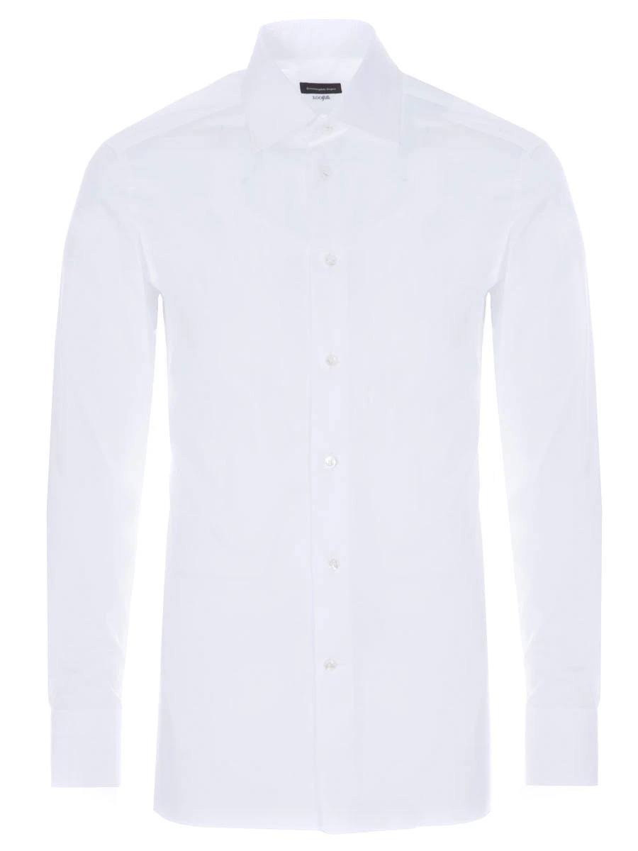 Рубашка regular fit хлопковая ERMENEGILDO ZEGNA 601222 9MS0PA R, размер 48, цвет белый - фото 1