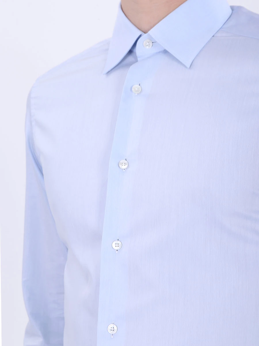 Рубашка tailored fit хлопковая ERMENEGILDO ZEGNA 601211 9MS0PA R, размер 50, цвет голубой - фото 5