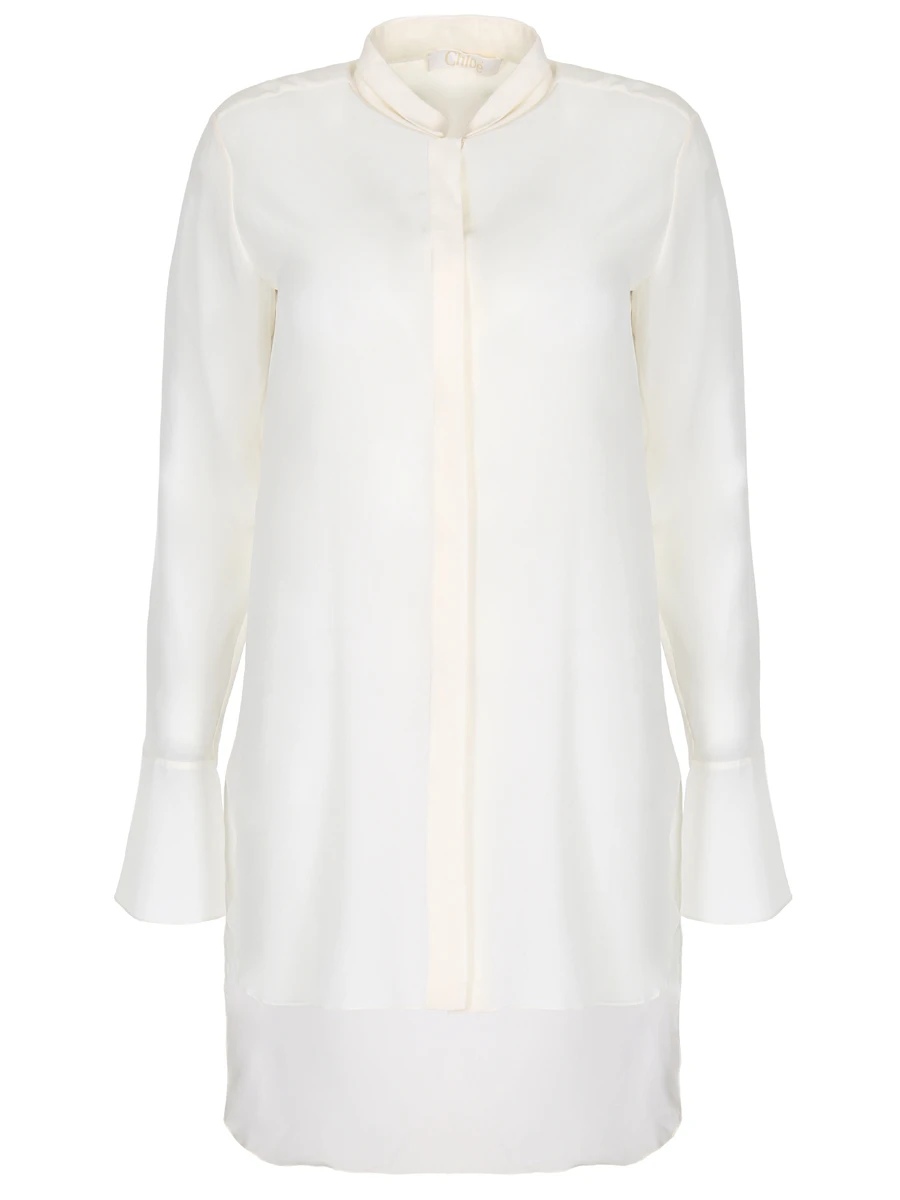 Блуза шелковая CHLOE 14AHT58/14A004б Белый, размер 44 14AHT58/14A004б Белый - фото 1