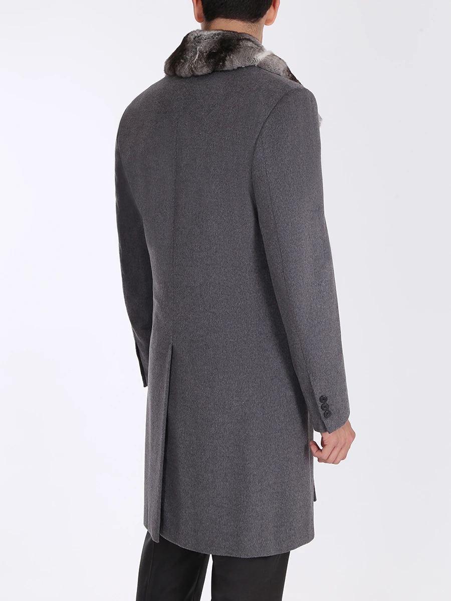 Кашемировое пальто с мехом CASTANGIA 16737025 Серый  Фото 3