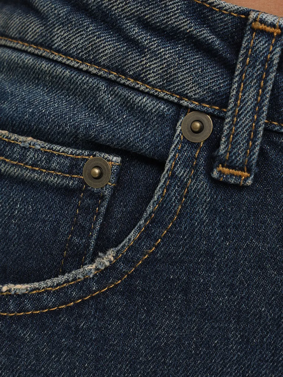 Джинсы хлопковые SAINT LAURENT 390350 Синий Синий  Фото 6