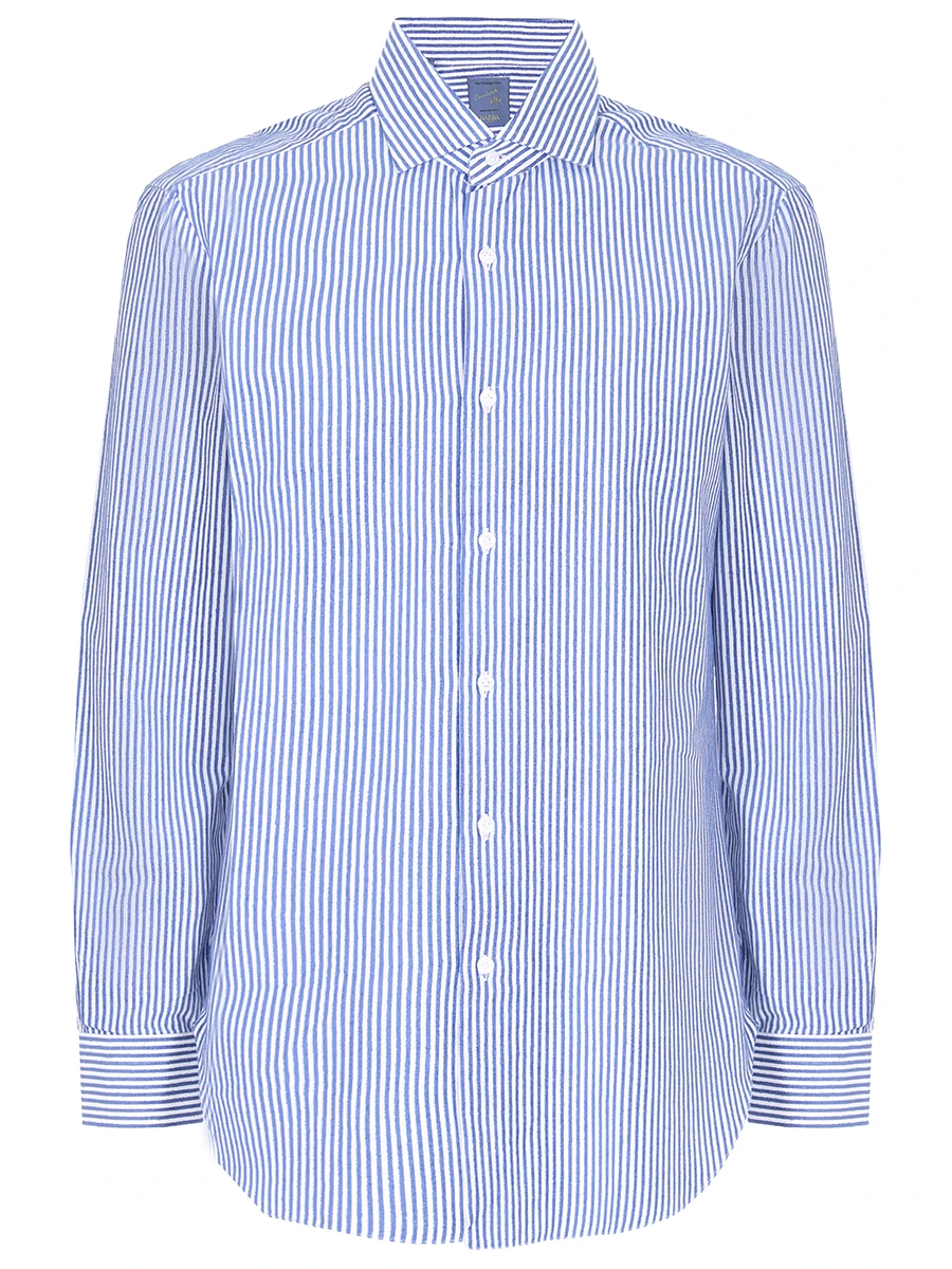 

Рубашка Slim Fit в полоску, Полоска, D4U132519401U Белый Голубой Полоска
