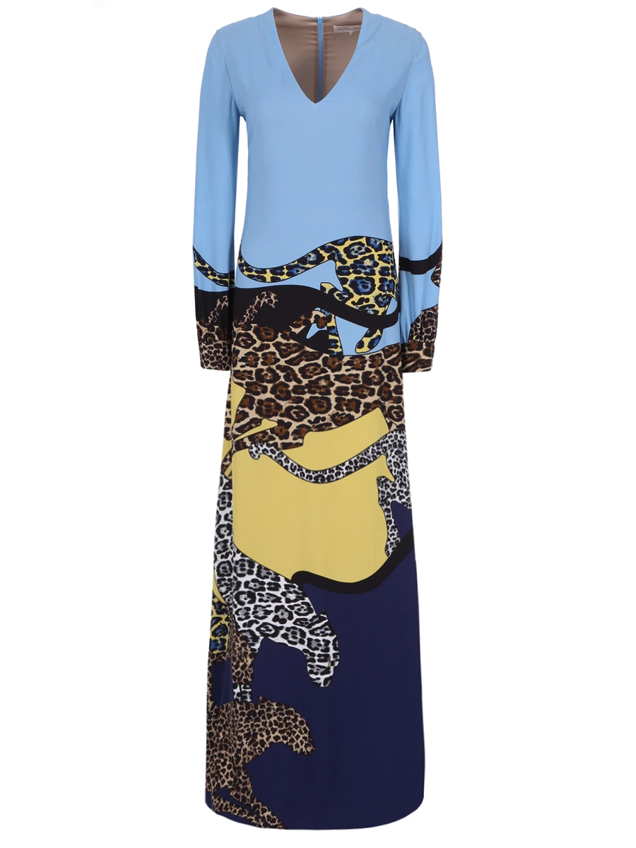 Платье с принтом, DE305/4504/голуб.леопард, TEREKHOV, Принт, 417089  - купить