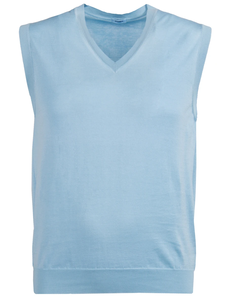 Хлопковый жилет MALO VE28A5E3246 Голубой 