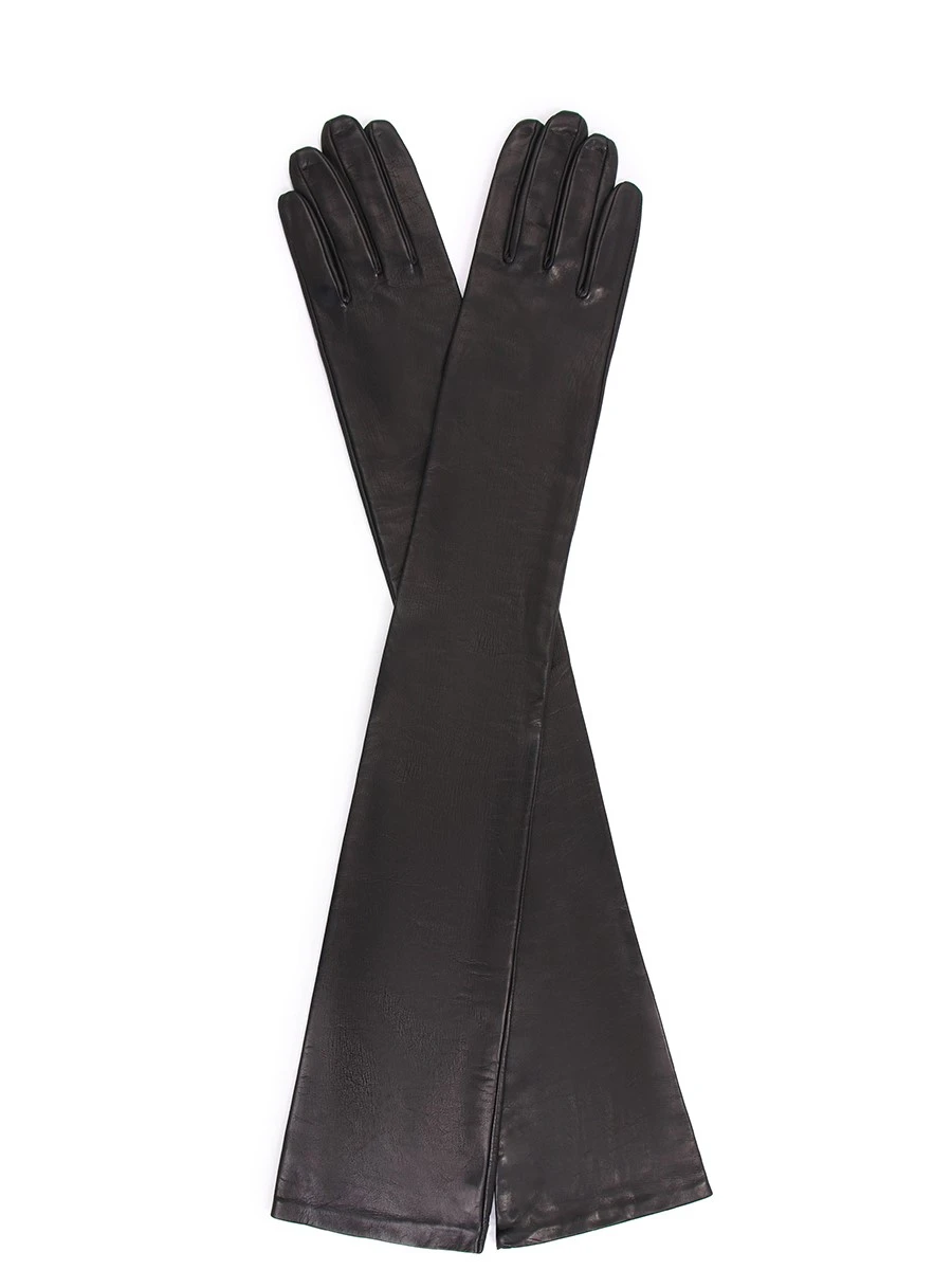 Перчатки кожаные удлиненные SERMONETA GLOVES 301/16-черн, размер XS, цвет черный 301/16-черн - фото 1