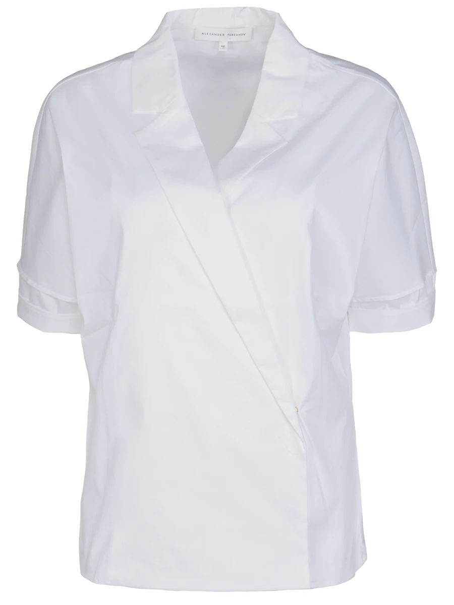 Однотонная блуза TEREKHOV SH037/3002.100/S16/бел, размер 44, цвет белый SH037/3002.100/S16/бел - фото 1