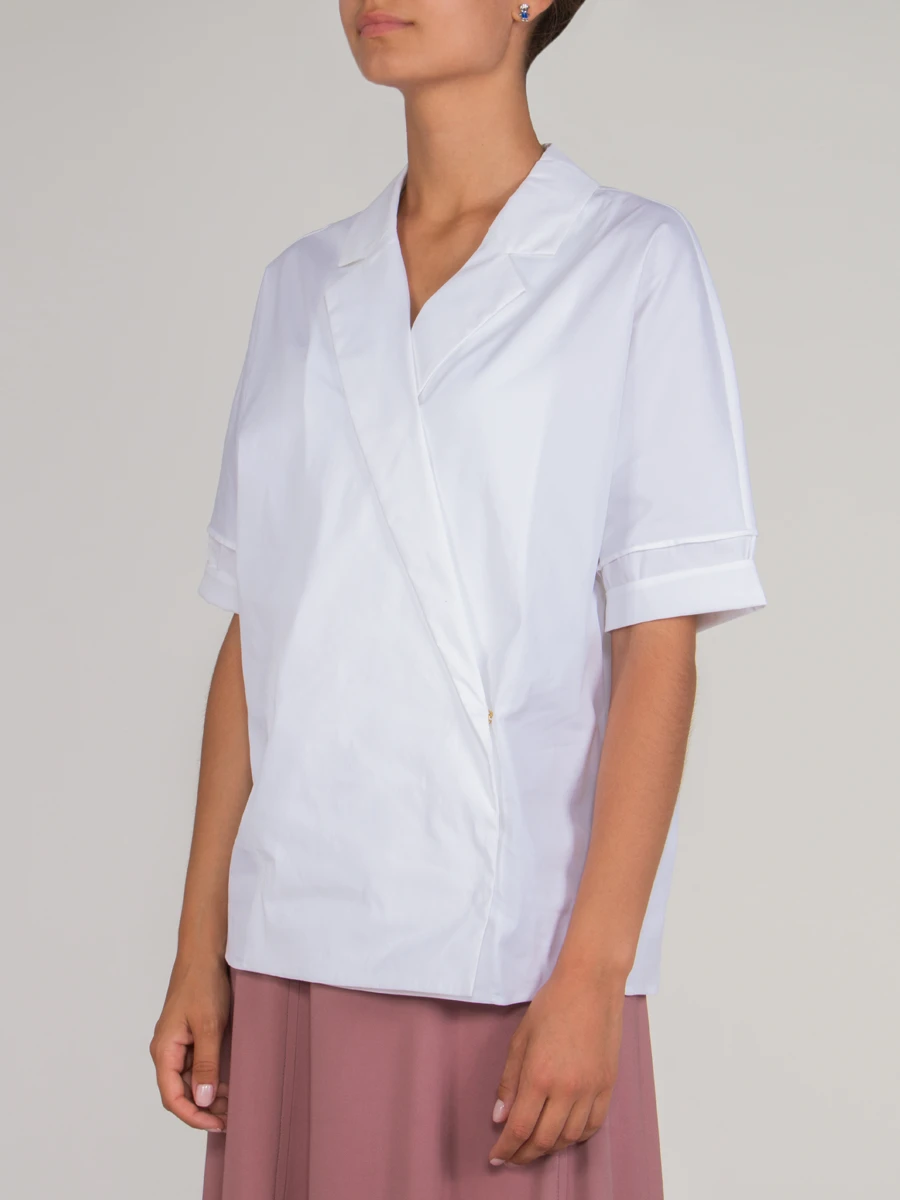 Однотонная блуза TEREKHOV SH037/3002.100/S16/бел, размер 44, цвет белый SH037/3002.100/S16/бел - фото 4