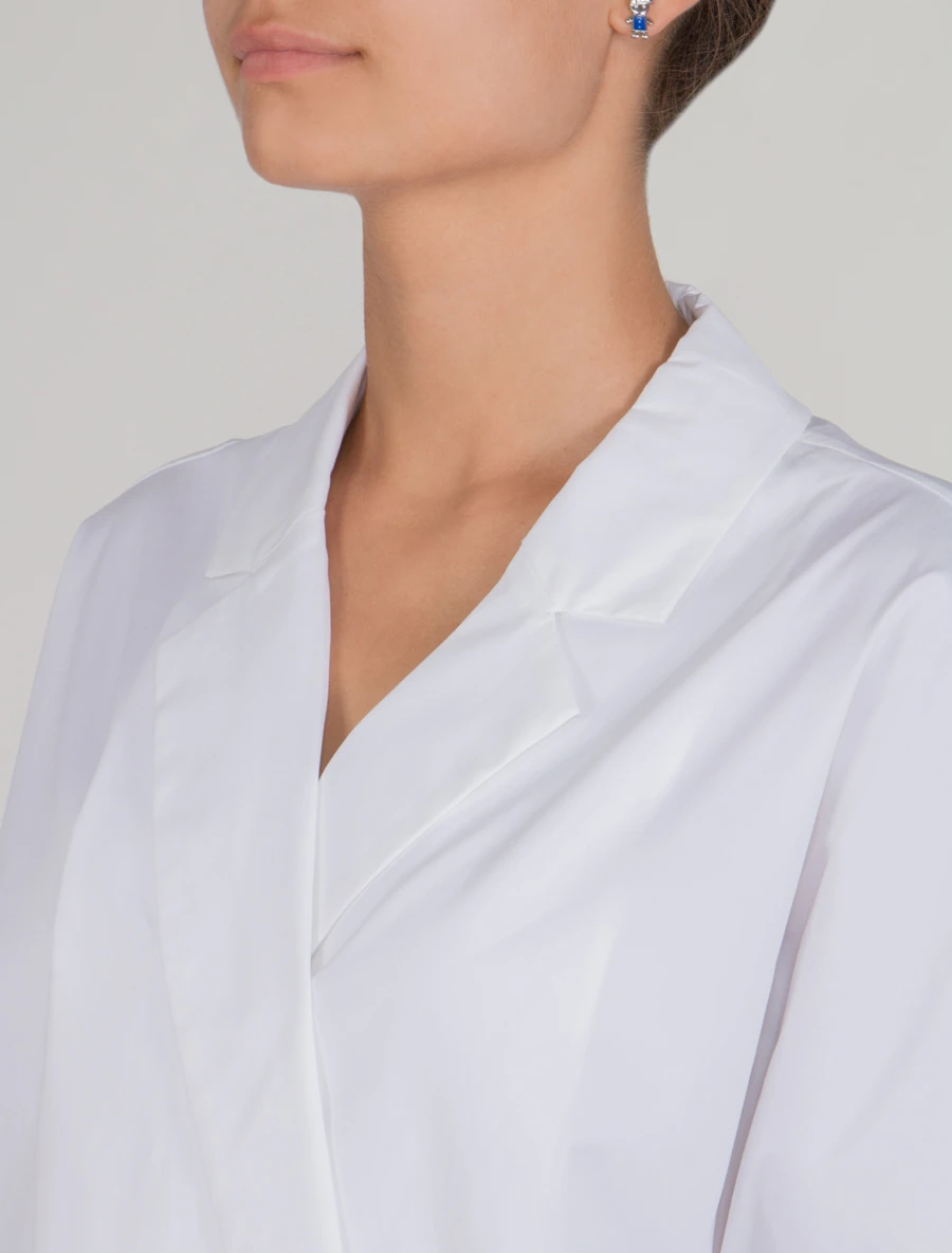 Однотонная блуза TEREKHOV SH037/3002.100/S16/бел, размер 44, цвет белый SH037/3002.100/S16/бел - фото 5