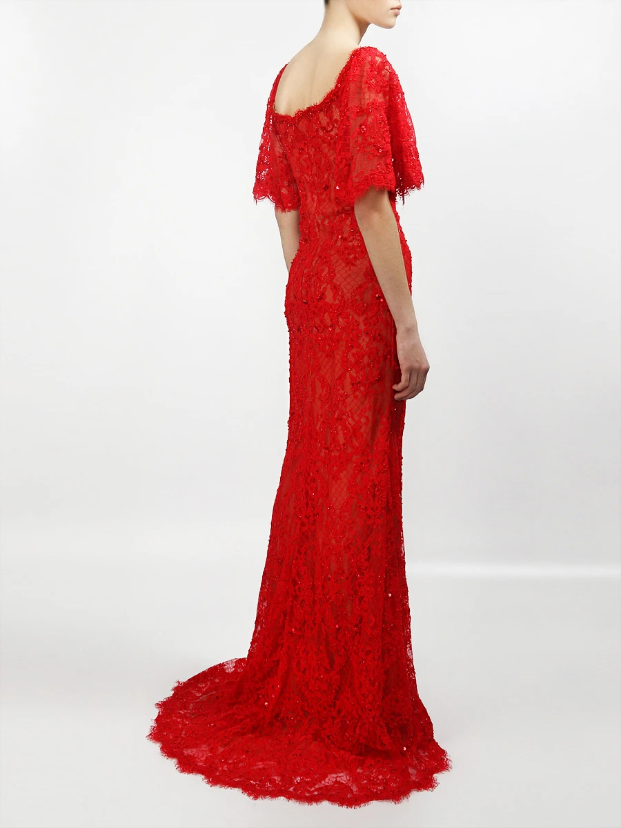 Кружевное платье FOREVER UNIQUE PF0407 Красный/кружево Красный  Фото 3