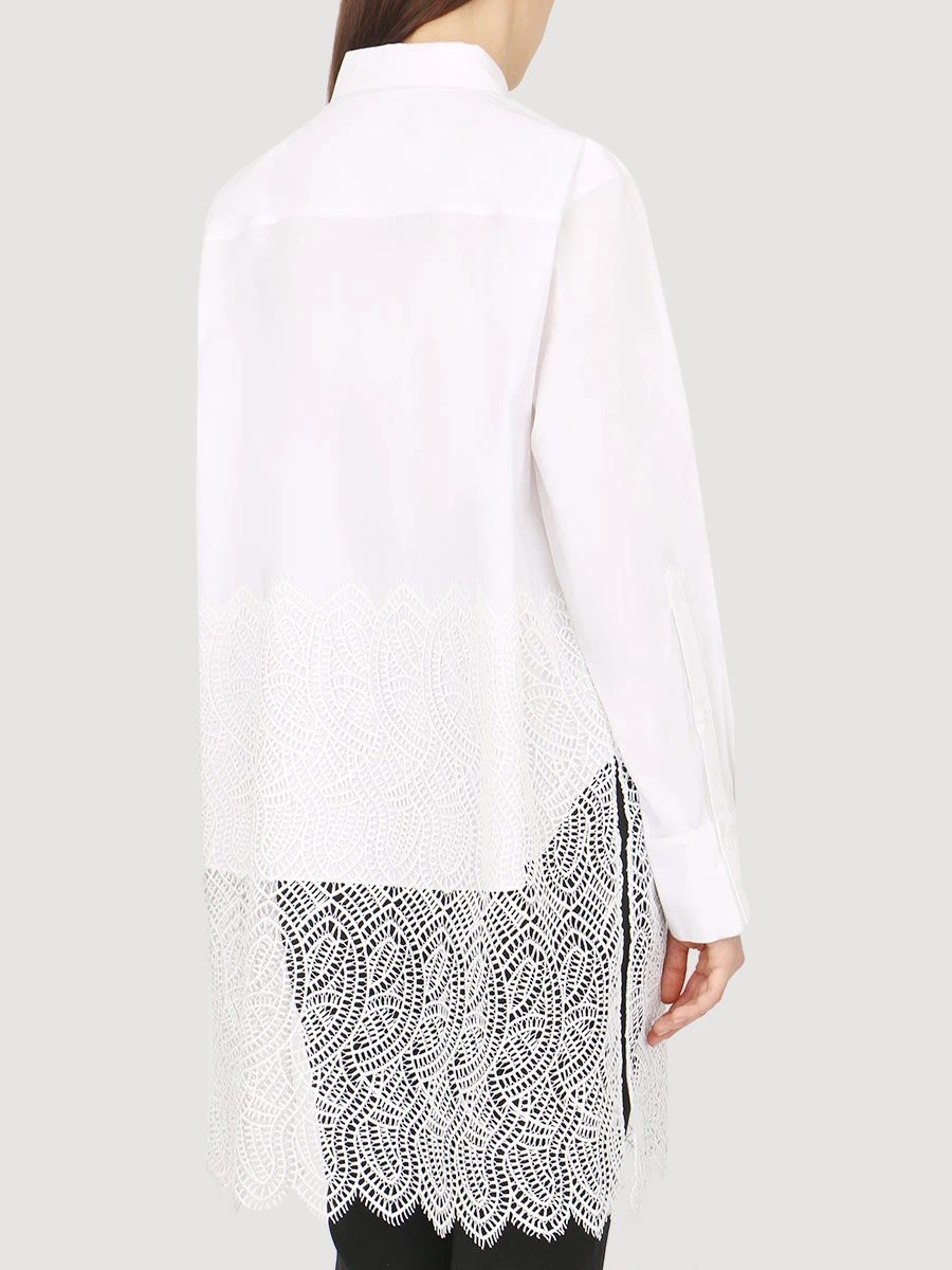 Хлопковая блуза DOROTHEE SCHUMACHER 247206, размер 42, цвет белый - фото 3