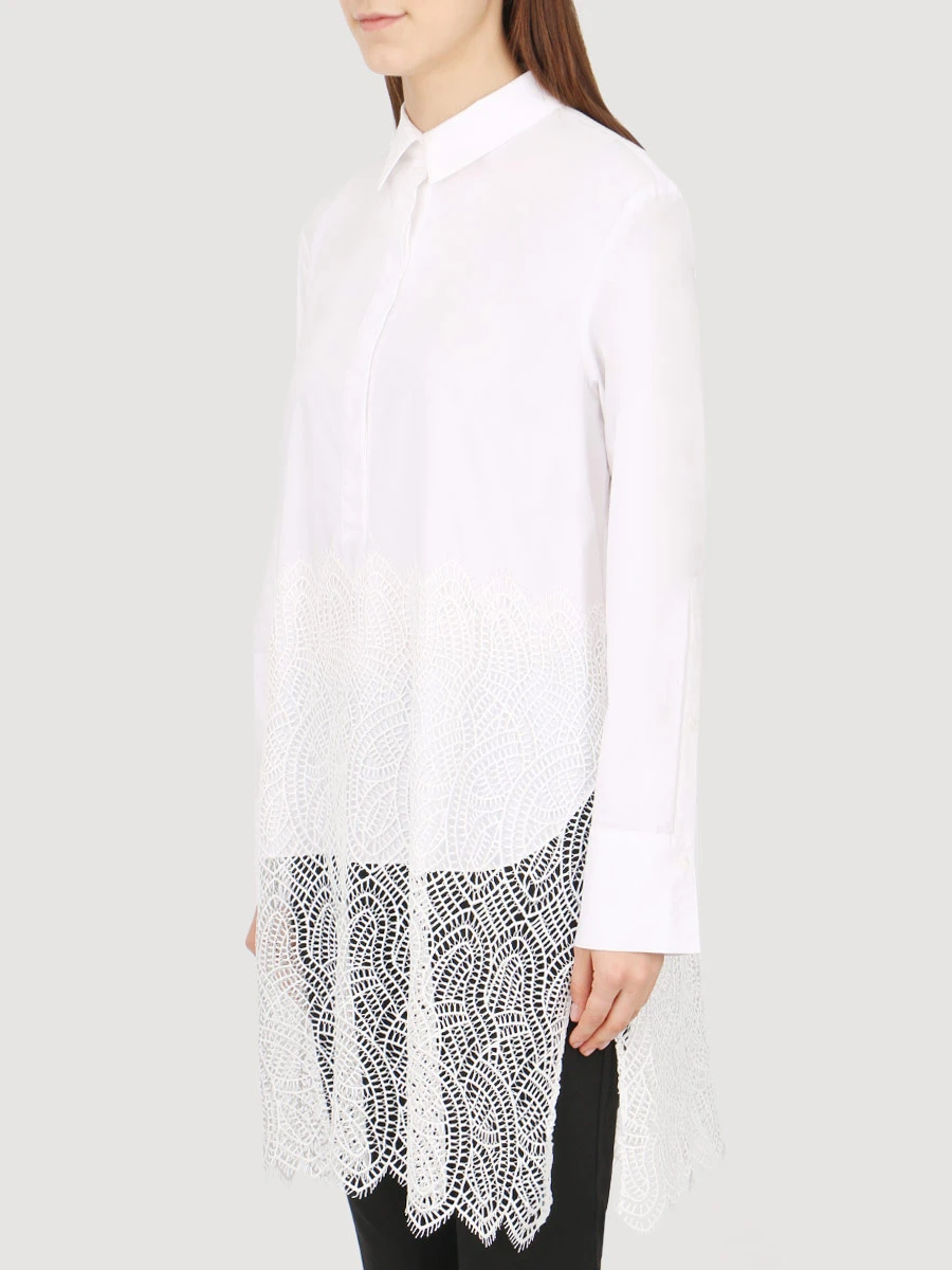 Хлопковая блуза DOROTHEE SCHUMACHER 247206, размер 42, цвет белый - фото 4