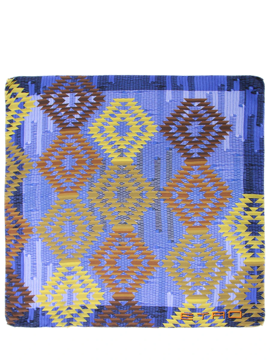 Шелковый платок с принтом ETRO 17228/6300/200/ Горчичный, размер Один размер, цвет коричневый