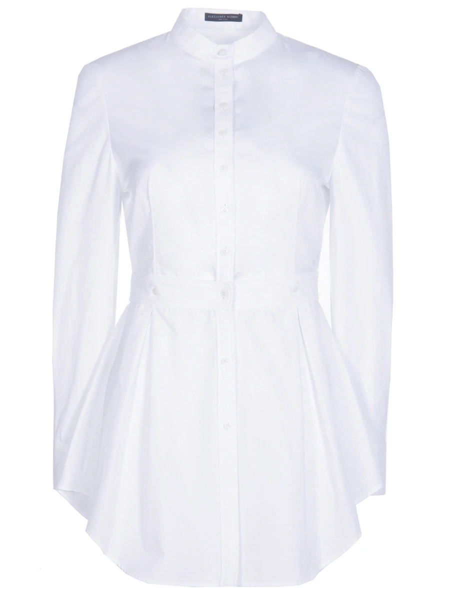 Рубашка хлопковая ALEXANDER MCQUEEN 525039QLA039000, размер 42, цвет белый - фото 1